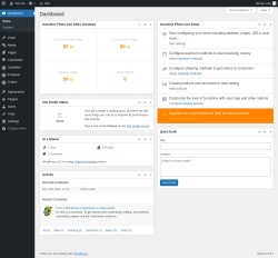 Page screenshot: Dashboard ‹ Test site — WordPress