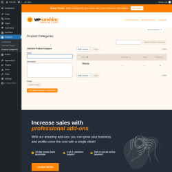 Page screenshot: Products → Product Categories
