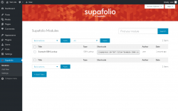 Page screenshot: Supafolio