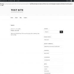 Page screenshot: Test site &ndash; Just another WordPress site