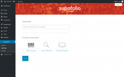 Page screenshot: Supafolio &rarr; Add New