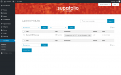 Page screenshot: Supafolio