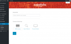 Page screenshot: Supafolio &rarr; Add New
