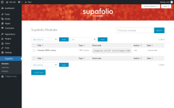 Page screenshot: Supafolio