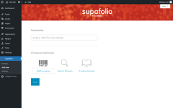 Page screenshot: Supafolio &rarr; Add New