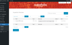 Page screenshot: Supafolio