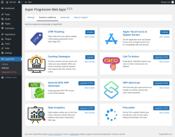 Page screenshot: SuperPWA &rarr; Add-ons