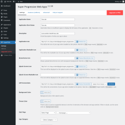 Page screenshot: Super Progressive Web Apps ‹ Test site — WordPress