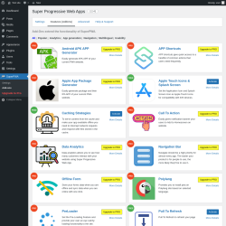 Page screenshot: SuperPWA &rarr; Add-ons