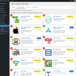 Page screenshot: SuperPWA &rarr; Add-ons