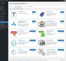Page screenshot: SuperPWA &rarr; Add-ons