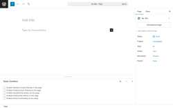 Page screenshot: Add Page ‹ Test site — WordPress