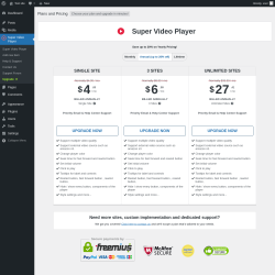 Page screenshot: Super Video Player → Upgrade  ➤