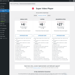 Page screenshot: Super Video Player → Upgrade  ➤