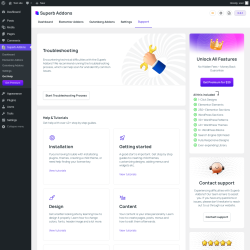 Page screenshot: Superb Addons &rarr; Get Help