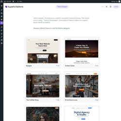 Page screenshot: Superb Addons &rarr; Theme Designer
