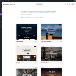 Page screenshot: Superb Addons &rarr; Theme Designer