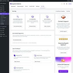 Page screenshot: Superb Addons &rarr; Get Help