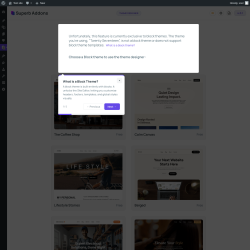 Page screenshot: Superb Addons &rarr; Theme Designer