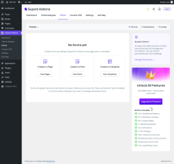 Page screenshot: Superb Addons &rarr; Forms
