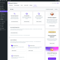 Page screenshot: Superb Addons &rarr; Get Help