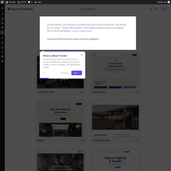 Page screenshot: Superb Addons &rarr; Theme Designer