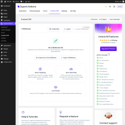 Page screenshot: Superb Addons &rarr; Custom CSS
