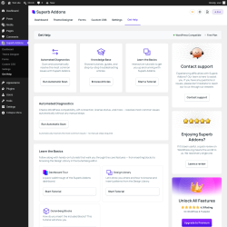 Page screenshot: Superb Addons &rarr; Get Help