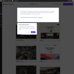 Page screenshot: Superb Addons &rarr; Theme Designer