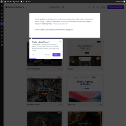 Page screenshot: Superb Addons &rarr; Theme Designer