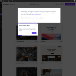 Page screenshot: Superb Addons &rarr; Theme Designer