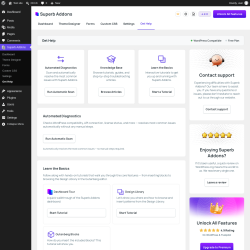 Page screenshot: Superb Addons &rarr; Get Help