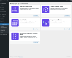 Page screenshot: SuperbThemes &rarr; Free Plugins