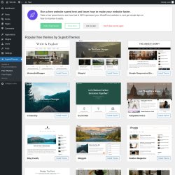 Page screenshot: SuperbThemes &rarr; Free Themes