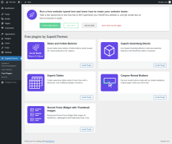 Page screenshot: SuperbThemes &rarr; Free Plugins