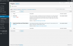 Page screenshot: Plugins ‹ Test site — WordPress