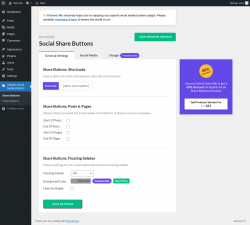 Page screenshot: Superb Social Media Buttons