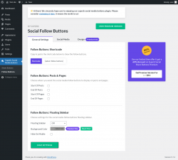 Page screenshot: Superb Social Media Buttons → Follow Buttons