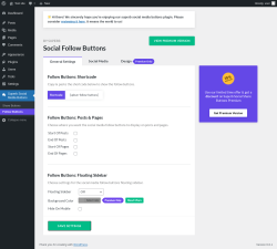 Page screenshot: Superb Social Media Buttons → Follow Buttons