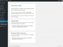 Page screenshot: Developry &rarr; WP Dynamic Tables