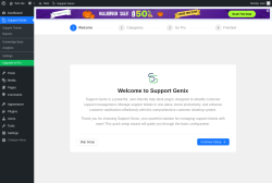 Page screenshot: Support Genix ‹ Test site — WordPress