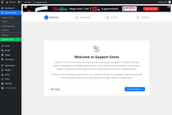 Page screenshot: Support Genix ‹ Test site — WordPress