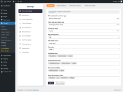 Page screenshot: Support &rarr; Settings