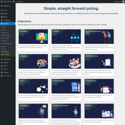 Page screenshot: Support &rarr; Pro Features