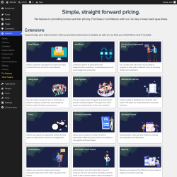 Page screenshot: Support &rarr; Pro Features