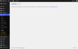 Page screenshot: Support &rarr; Licenses
