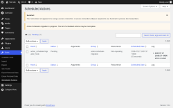 Page screenshot: Tools &rarr; Scheduled Actions