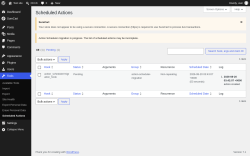 Page screenshot: Tools &rarr; Scheduled Actions