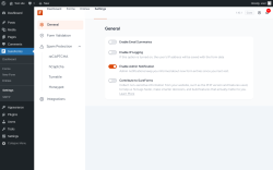 Page screenshot: SureForms → Settings