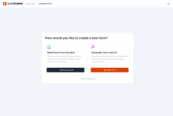 Page screenshot: SureForms → New Form